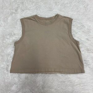 Alexander Wang Tank Top with Logo Tan